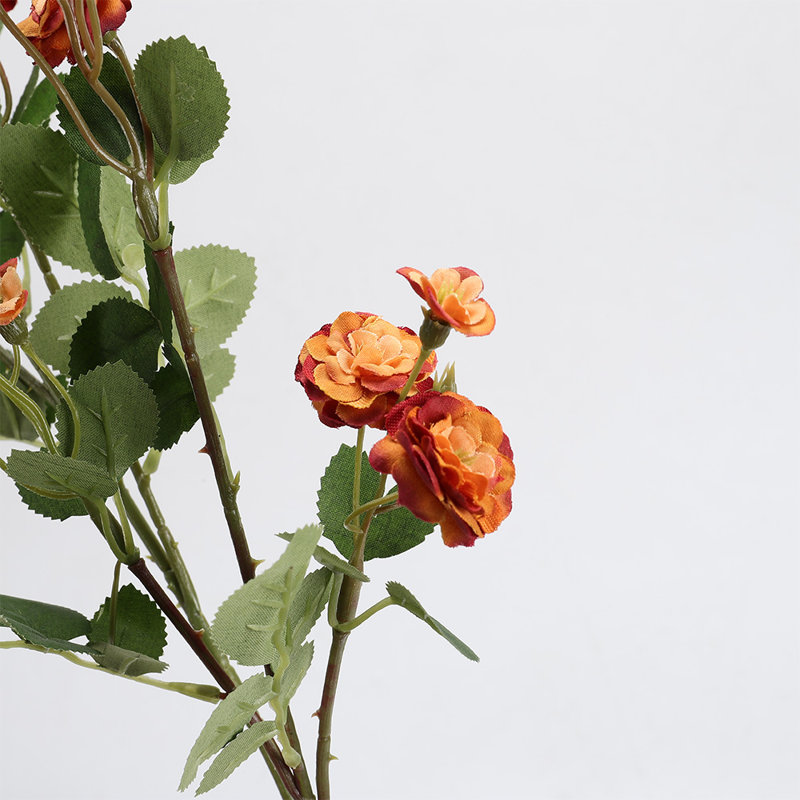 Silk Rose Arrangement, Orange/Coffee