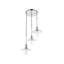 Luminaire suspendu conique 3 lumières grappe Sequim-530937353
