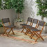 Chaises d'appoint de salle à manger pliables pour l'extérieur Rolston
