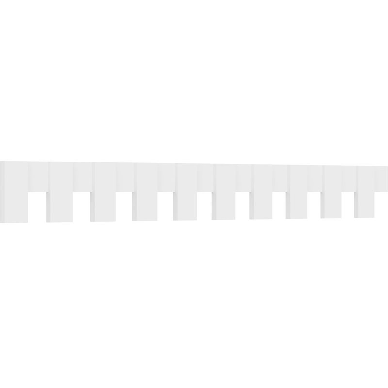 9"H x 1"P x 90"L Matthews Architectural Grade PVC Dentil Block Trim, 9" H x 90" W x 1" D
