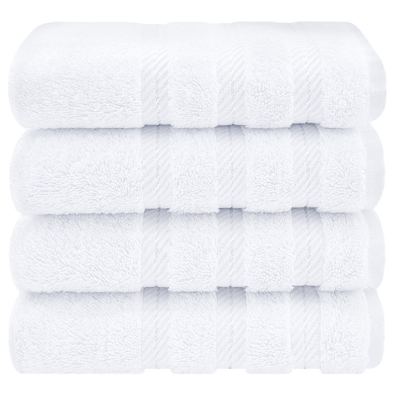 Edison Turkish Cotton Quick-Drying Hand Towels, White