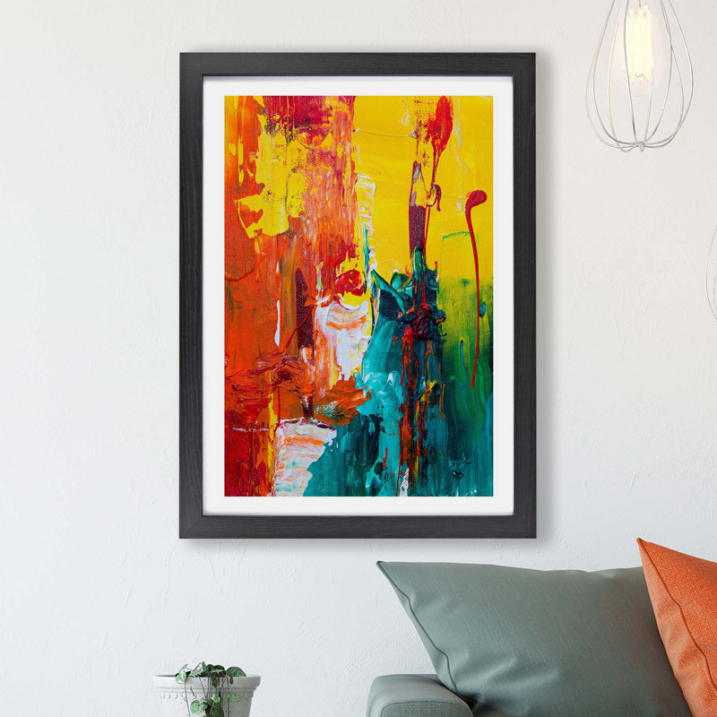 Picture Frame Painting Print on Paper, Black, 62cm H x 87cm W x 2cm D