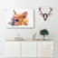 Painted French Bulldog In Abstract - Wrapped Canvas Painting-55308408
