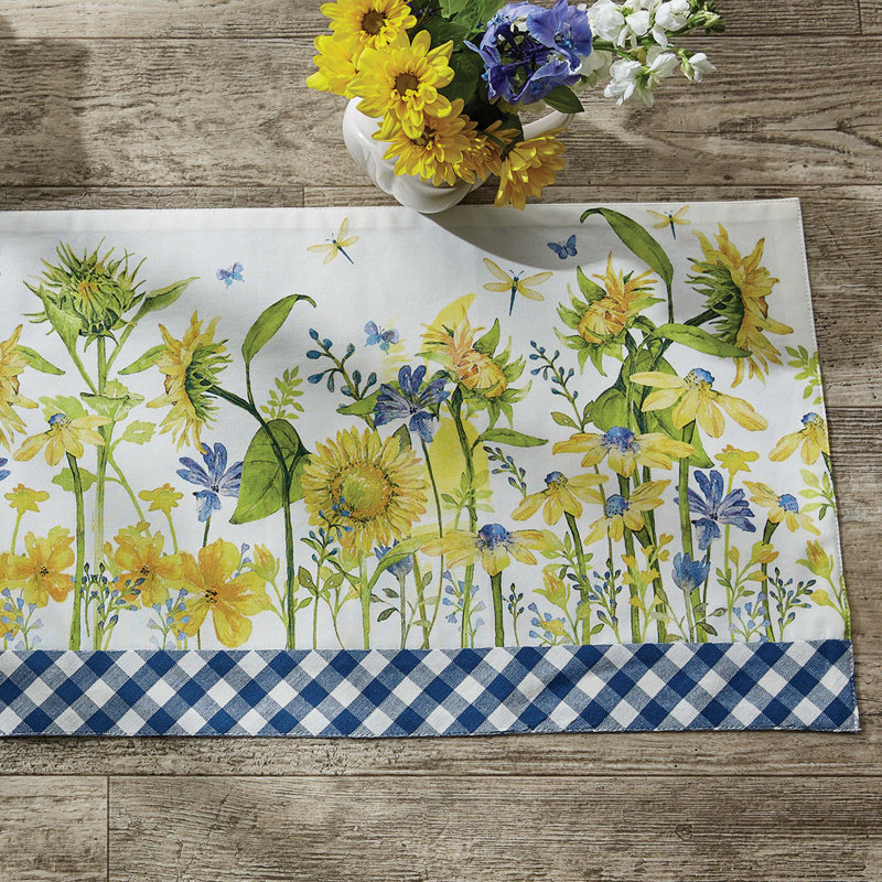 August Grove® Sunny Day Table Runner 13" X 36", 36" x 13"