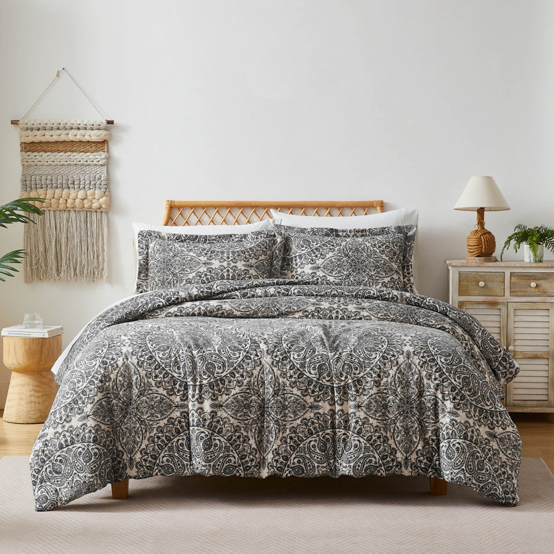 Ensemble de housse de couette surdimensionné Ashanti par Southshore Fine Linens, Gris