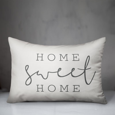 Home Sweet Home Thin Outdoor Rectangular Pillow Cover & Insert