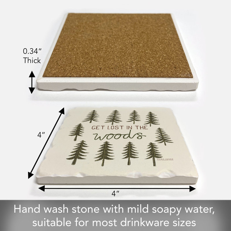 Woods Single Tumbled Tile Coaster