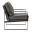 Chaise longue Tosheba en similicuir noir avec structure noir mat-905995414