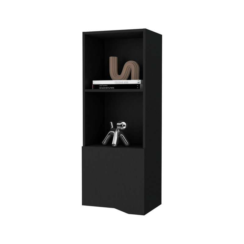 Black Wall Cabinet with One Door