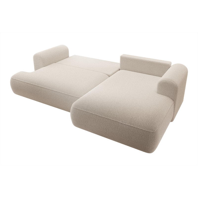 Aian 3 Seater Sofa & Chaise, Light Beige, Right Hand Facing
