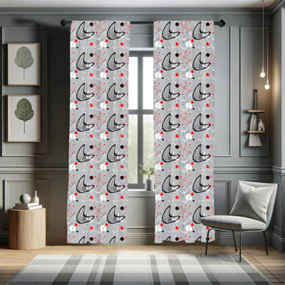 Mid Century Semi-Sheer Rod Pocket Curtain Panels
