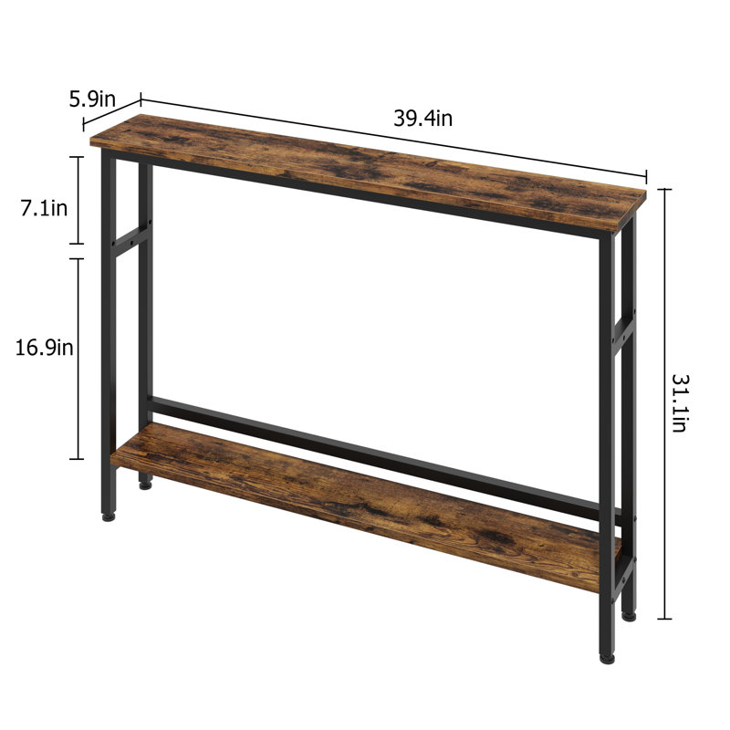 100cm Console Table, Brown