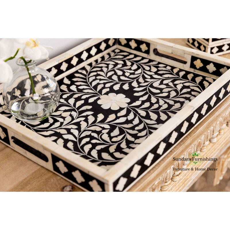 Plateau en bois, Noir