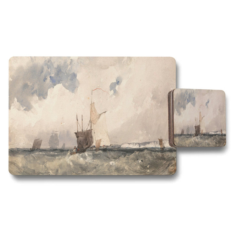 Impressionist Park Scene Placemats And Coasters Set