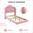 Upholstered Velvet Princess Twin Bed Frame with Wingback, Bookcase Headboard & LED Lights for Kids Boys Girls, Noise-Free, No Box Spring Needed, Easy Assembly, 2 PCS, Pink-828197070