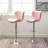 Ellston Upholstered Adjustable Swivel Barstools, Set Of 2-1206992067