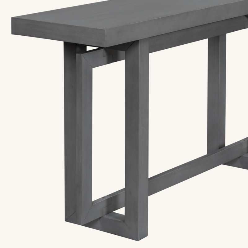 Thedrick 59" Extra Long Entryway Table Console Table,Entryway table,Hoyer table with wood frame, Dark Gray