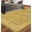 Hand Knotted Wool Area Rug in Gold