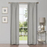 Evayah Modern Linen Inspired Classic Solid Room Darkening Curtain Panel