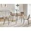 Extendable Round Metal Base Dining Table