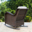 Chaise berçante d'extérieur en osier avec coussins Alysan