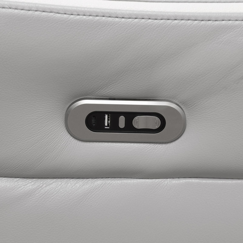 Canapé inclinable électrique à 3 places avec station de charge sans fil Gigi