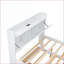 Lit de rangement en bois avec prises de courant, lit gigogne simple et tiroirs - Blanc pour chambres à coucher modernes-1305221074