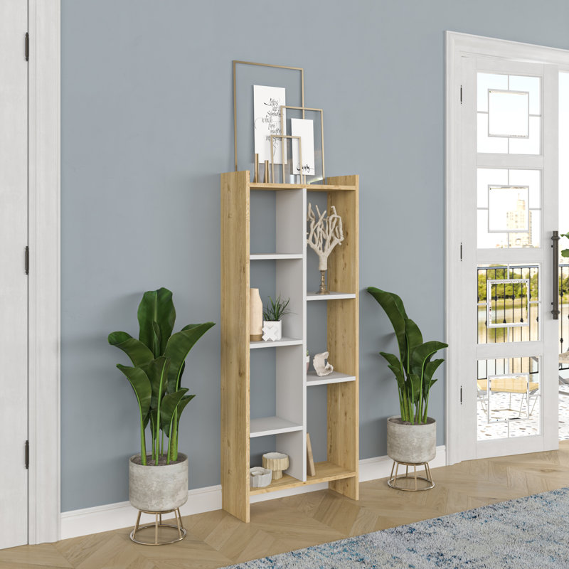 Gjylnaze Bookcase, Oak/White