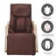 Fonction de massage complet - Pression d'air - Fauteuil à bascule confortable, fauteuil de détente avec coussin en coton brun