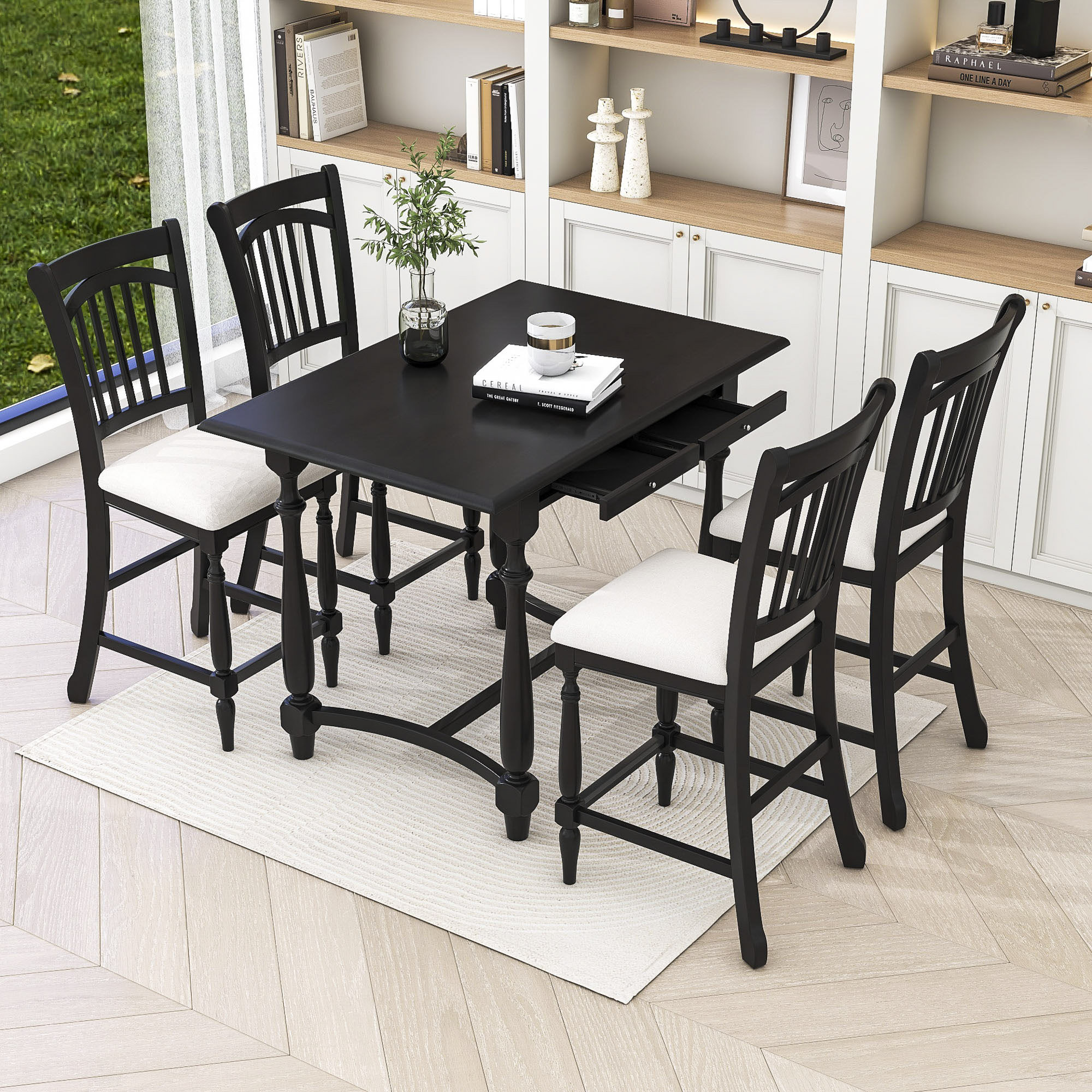 Kitchen chairs best sale with storage