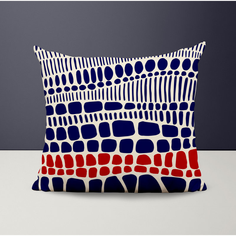 Housse et insert de coussin décoratif en polyester, L 17 po x H 17 po, Rouge