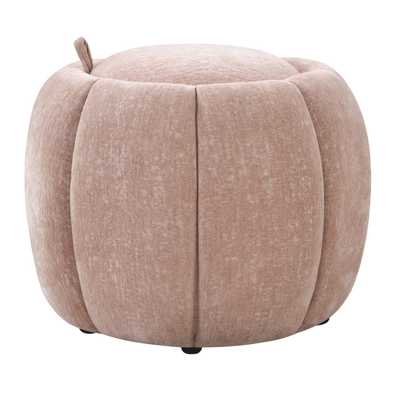 Repose-pieds de rangement Castel, Mélange de polyester rosé