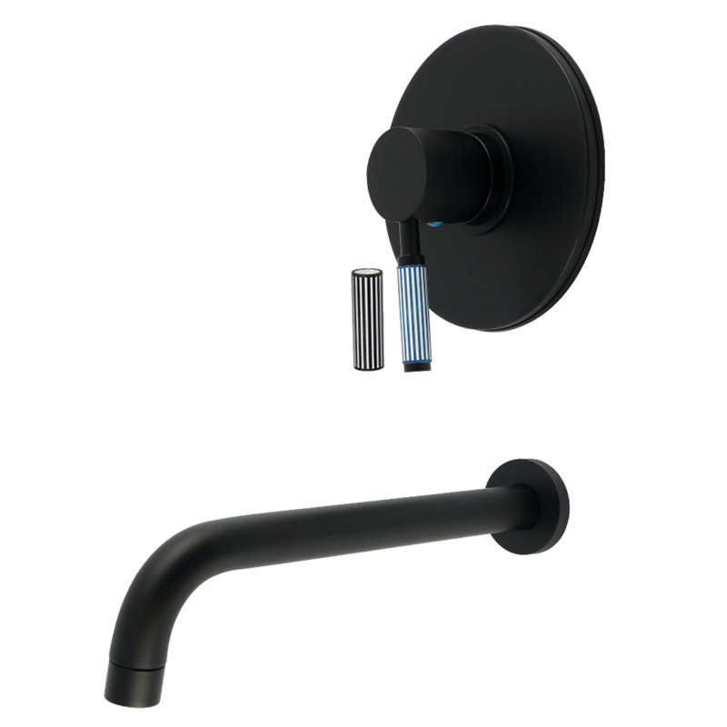 Kingston Brass Verona Single-Handle Pressure Balanced Tub Faucet, Matte Black