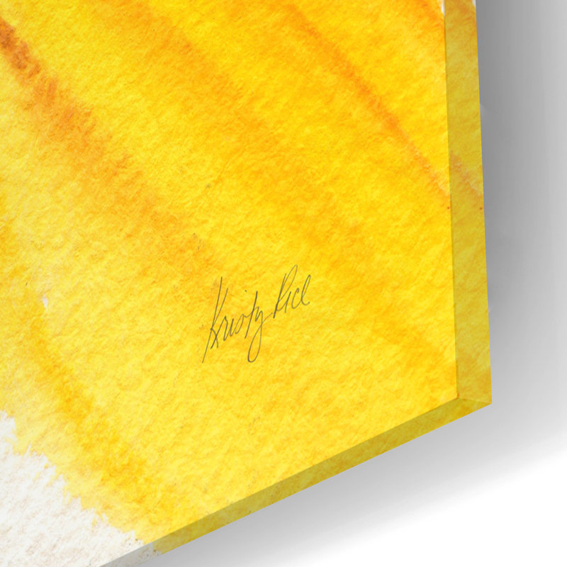 Art mural en verre Winston Porter «Sunny 1» par Kristy riz, H 12 po x l 12 po x P 0,13 po