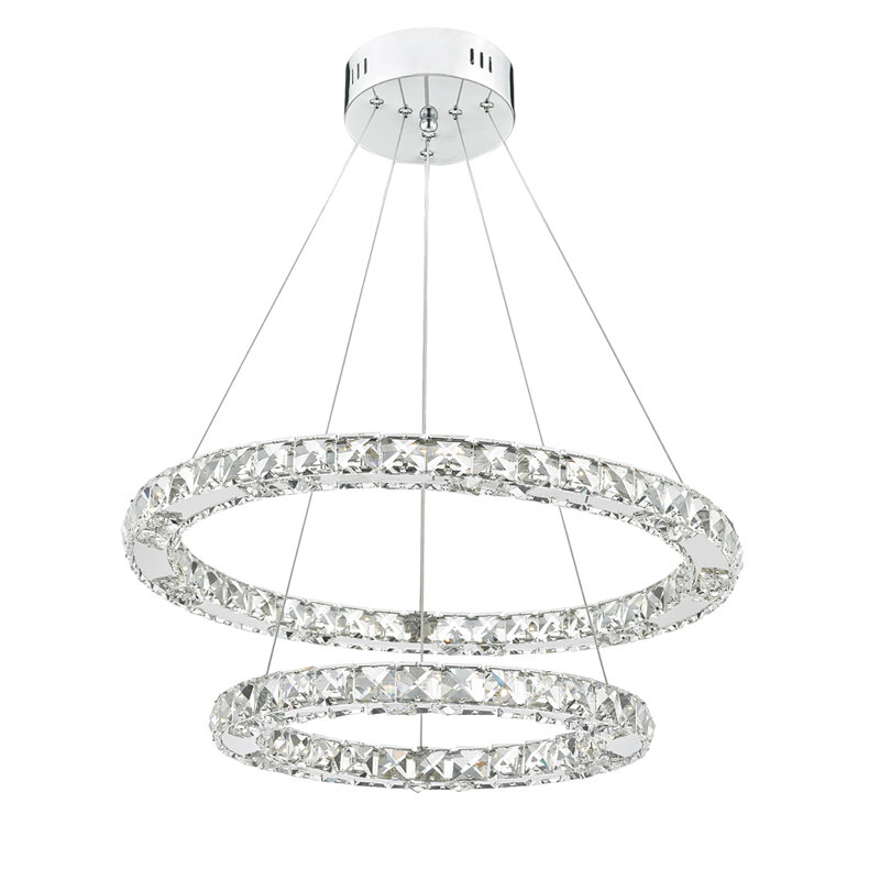 2 - Light Crystal LED Chandelier