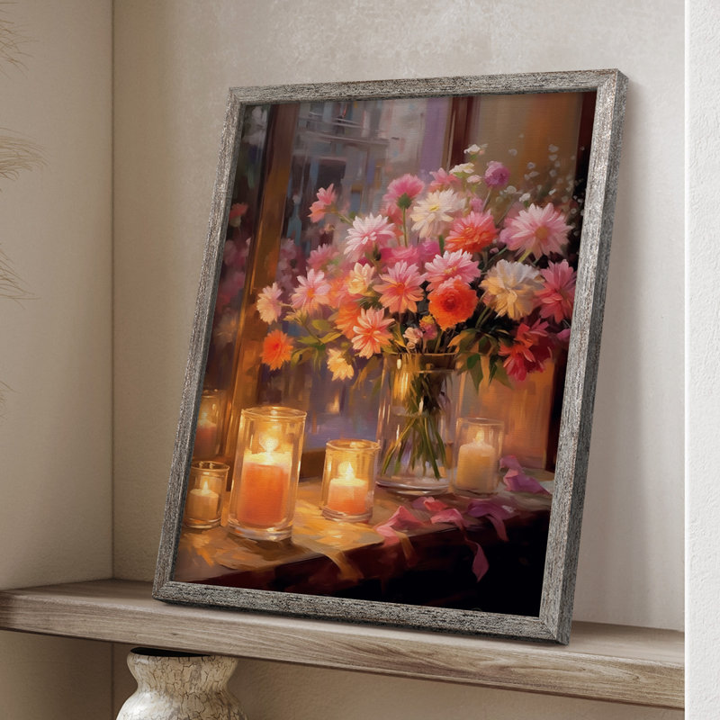 Reproduction encadrée FLORAL Series DCCLXIII - bois massif, H 11 po x l 9 po