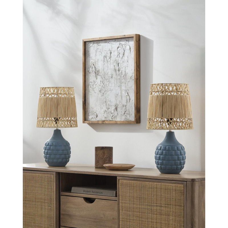 Lampe de table Cantalupo, Bleu