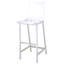 Ensemble de 2 tabourets de bar transparents et chromés