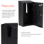 Secure Galvanised Steel Large Gate and Railings Postbox - Black - 55x30x20cm