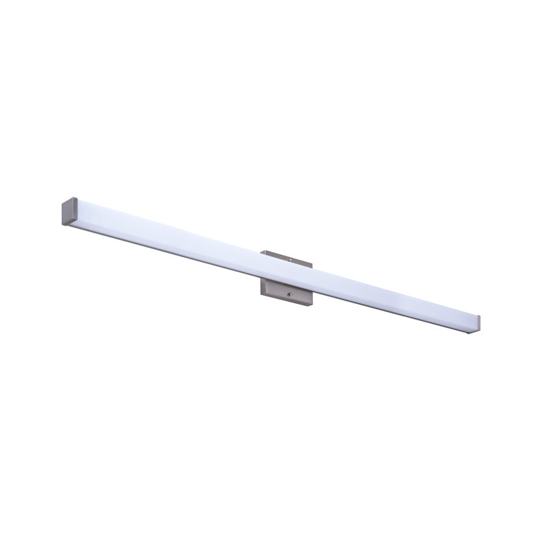 Éclairage linéaire carré pour meuble-lavabo 48 po, Energy Star, H 2 po x l 48 po x P 2,625 po, Nickel brossé