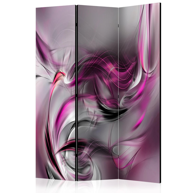 Pensacola 172cm H Solid Wood Folding Room Divider, 3, Pink