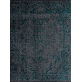 Rapture Teal/Gray Oriental Luxury Area Rug
