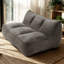 Canapé pouf double style Togo de 99 cm de large, en tissu coton et lin, sans assemblage