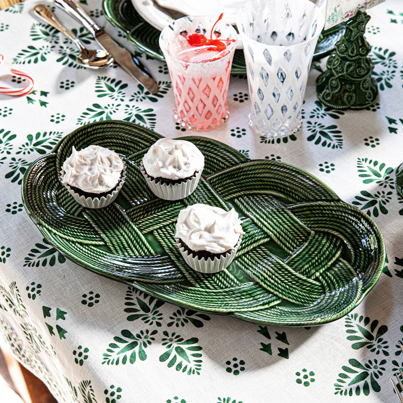 Le Panier Mystic Knot 15" Hostess Tray, Basil