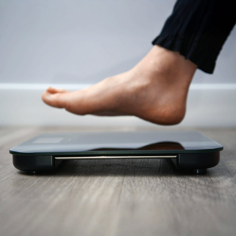 Kinetic Bathroom Scale, Black, Black
