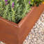 Jardinière en forme de boîte longue en acier Corten-15304619