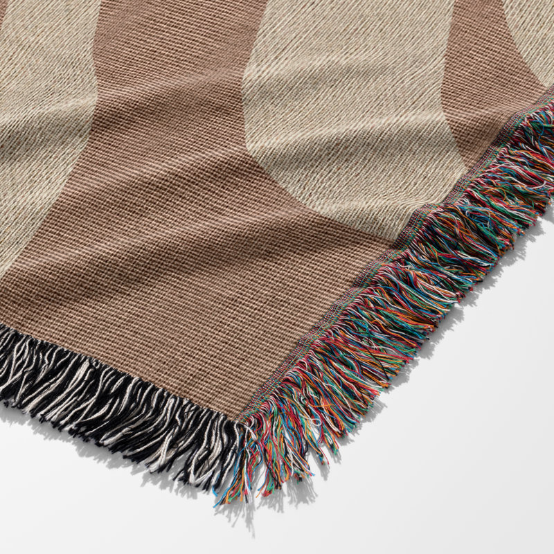 Jeté Kayle, Lit simple, Rouille / beige