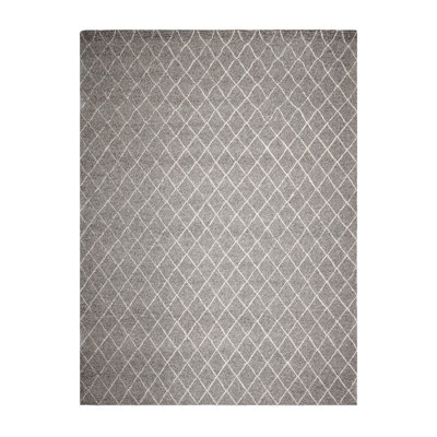 Tapis 100% laine traditionnel fait à la main 10 pi 3 po x 14 pi 1 po gris cendré moderne
