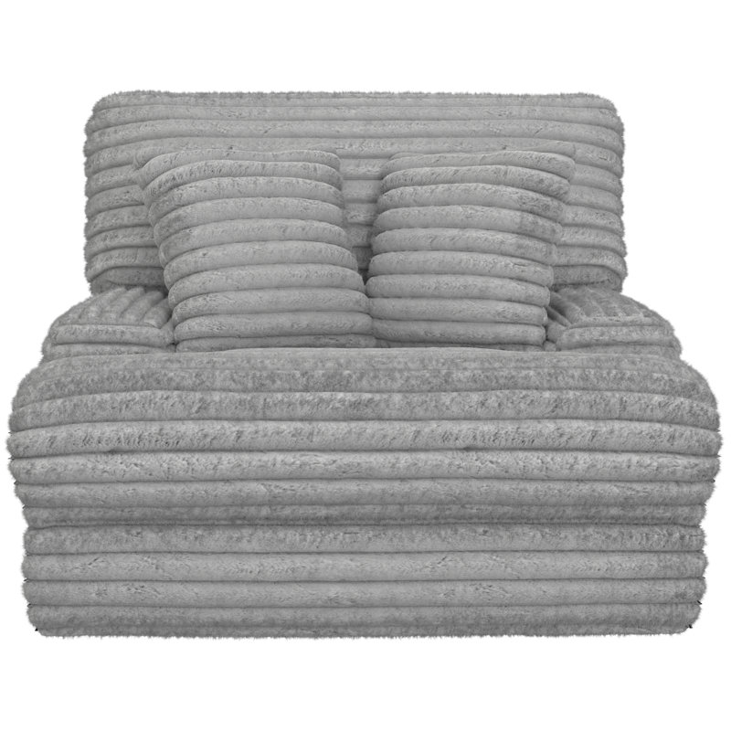Cushy Oversized Deep Seat Power Recliner with Power Adjustable Headrest, Gris