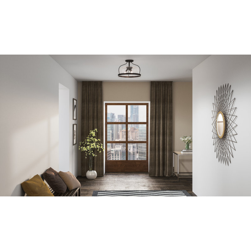 Glass Semi Flush Mount